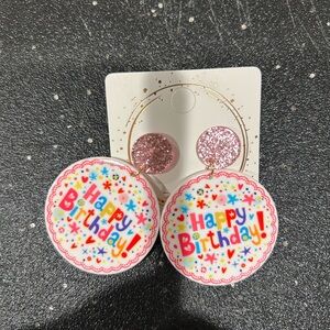 Round Happy Birthday 🎈 earrings